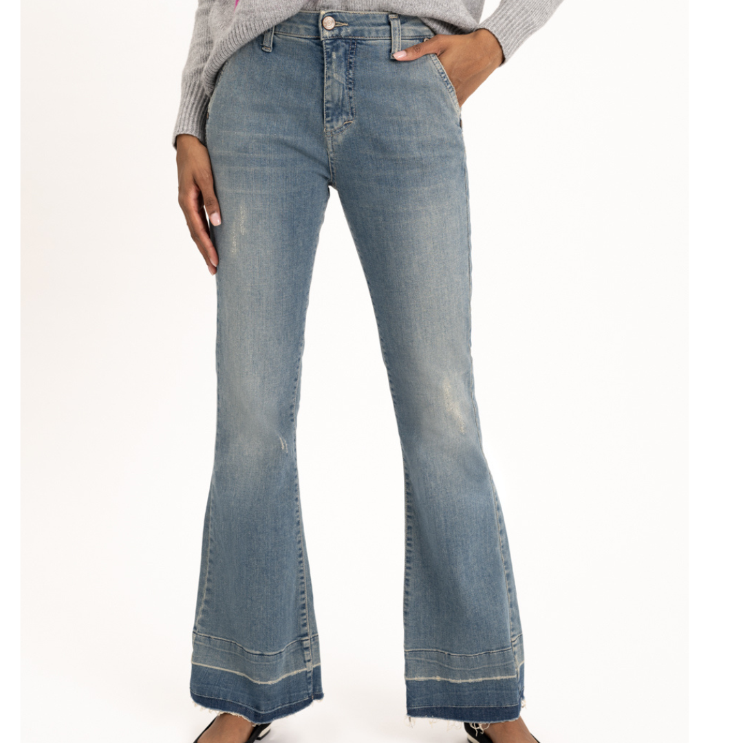 Light Wash Extreme Flare Bell Bottom Jeans 4 / Light Wash Blue