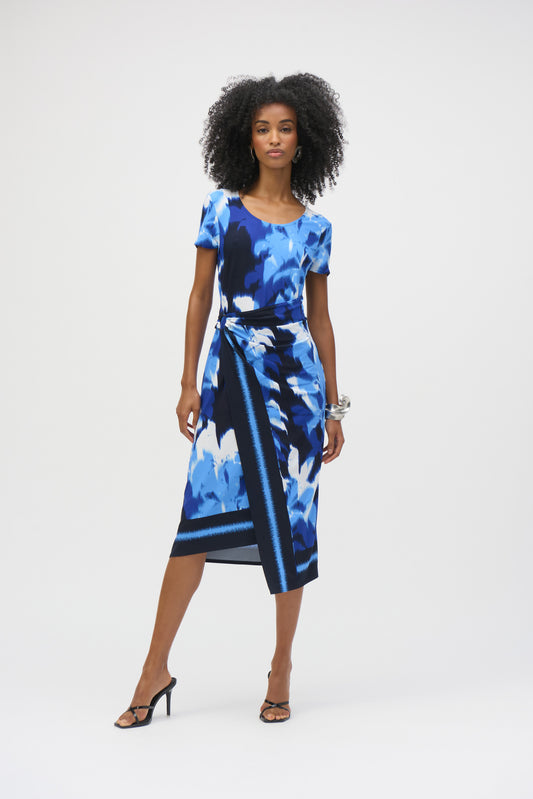 Joseph Ribkoff Blue Print Dress