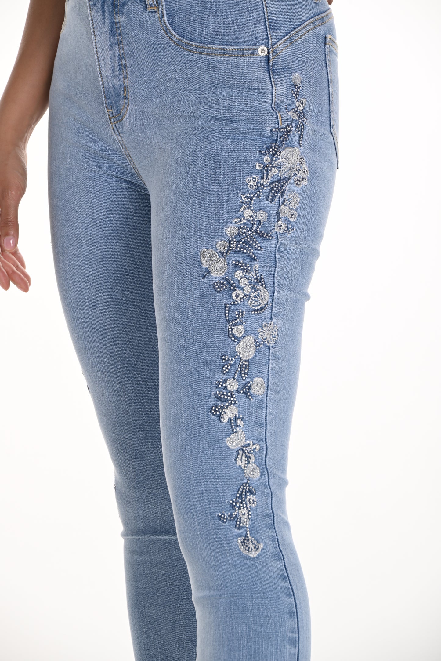 FL Denim Jewelled Pant