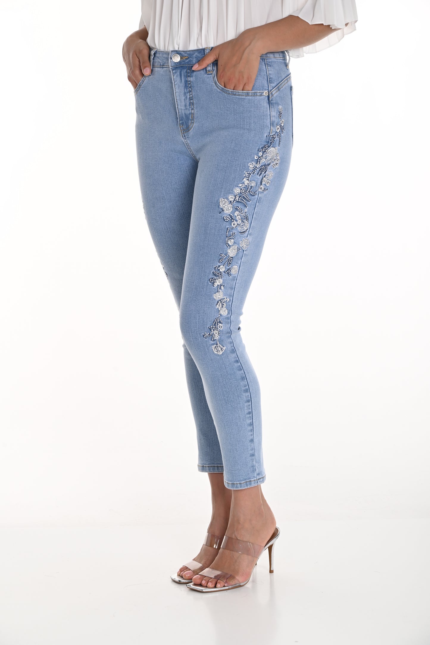 FL Denim Jewelled Pant